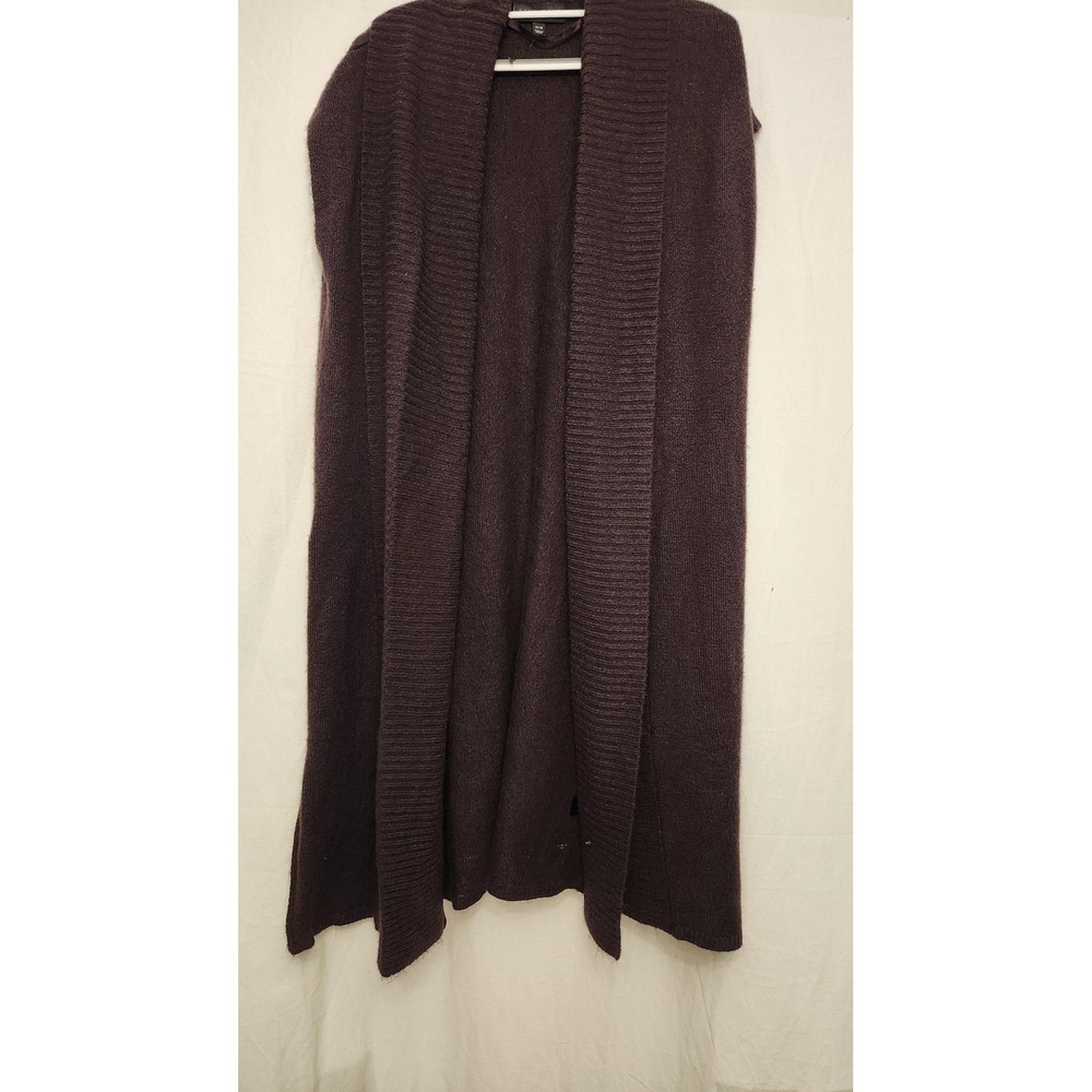Lane Bryant Cardigan Vest Womens Plus‎ 14/16 Purple Open Front Longline Side Zip